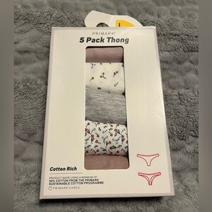 Primark Cotton Rich Thong Set - Multicolor
